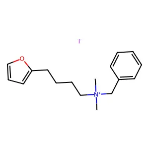 benzyl-[4-(furan-2-yl)butyl]-dimethylazanium iodide structure