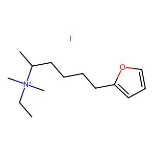 ethyl-[6-(furan-2-yl)hexan-2-yl]-dimethylazanium iodide structure