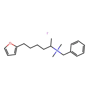 benzyl-[6-(furan-2-yl)hexan-2-yl]-dimethylazanium iodide structure