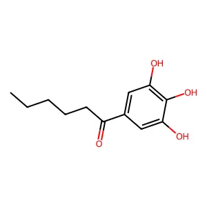 1-(3,4,5-trihydroxyphenyl)hexan-1-one structure