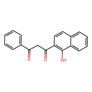1-(1-hydroxynaphthalen-2-yl)-3-phenylpropane-1,3-dione structure