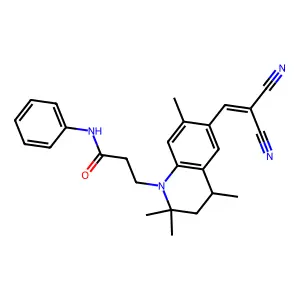 1(2H)-Quinolinepropanamide, 6-(2,2-dicyanoethenyl)-3,4-dihydro-2,2,4,7-tetramethyl-N-phenyl- structure