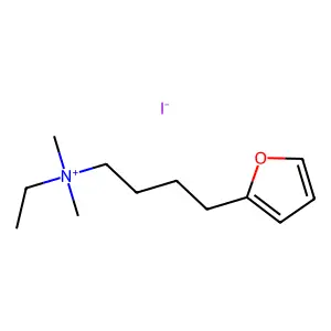 ethyl-[4-(furan-2-yl)butyl]-dimethylazanium iodide structure