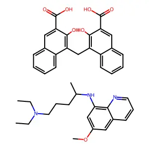 Pamaquine naphthoate structure