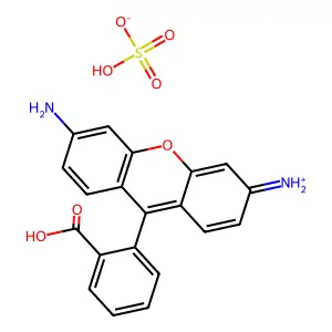 Xanthylium, 3,6-diamino-9-(2-carboxyphenyl)-, sulfate (1:1) structure
