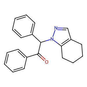 1,2-diphenyl-2-(4,5,6,7-tetrahydroindazol-1-yl)ethanone structure