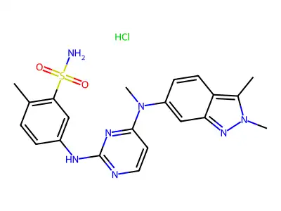 pazopanib HCl structure