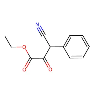 Ethyl 3-cyano-3-phenylpyruvate structure