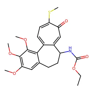 ethyl N-[(7S)-1,2,3-trimethoxy-10-methylsulfanyl-9-oxo-6,7-dihydro-5H-benzo[a]heptalen-7-yl]carbamate structure