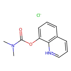quinolin-1-ium-8-yl N,N-dimethylcarbamate chloride structure