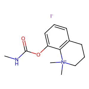 (1,1-dimethyl-3,4-dihydro-2H-quinolin-1-ium-8-yl) N-methylcarbamate iodide structure