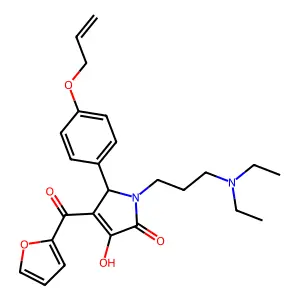 1-[3-(diethylamino)propyl]-3-(furan-2-carbonyl)-4-hydroxy-2-(4-prop-2-enoxyphenyl)-2H-pyrrol-5-one structure