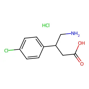 (3R)-4-amino-3-(4-chlorophenyl)butanoic acidhydrochloride structure