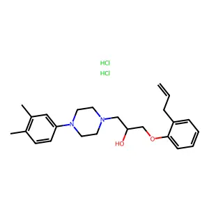 1-(2-Allylphenoxy)-3-(4-(3,4-dimethylphenyl)piperazinyl)-2-propanol dihydrochloride structure