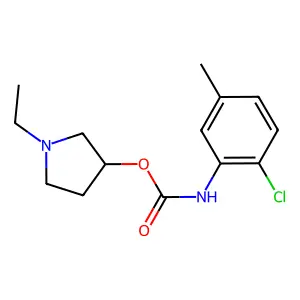 (1-ethylpyrrolidin-3-yl) N-(2-chloro-5-methylphenyl)carbamate structure