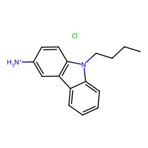 CARBAZOLE, 3-AMINO-9-n-BUTYL-, HYDROCHLORIDE structure