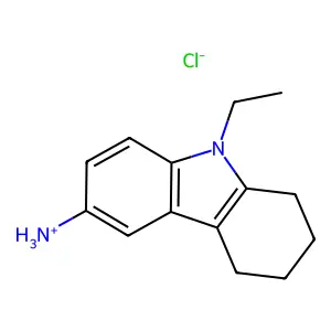 (9-ethyl-5,6,7,8-tetrahydrocarbazol-3-yl)azanium chloride structure