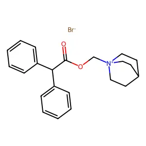 Quinuclidinol methyl bromide diphenyl acetate structure