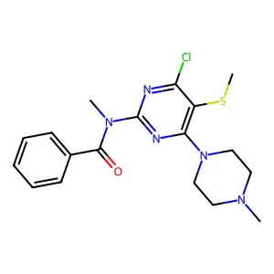 Compound C18H22ClN5OS structure
