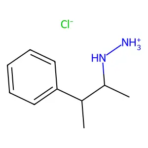 (3-phenylbutan-2-ylamino)azanium chloride structure