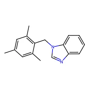 1-[(2,4,6-trimethylphenyl)methyl]benzimidazole structure