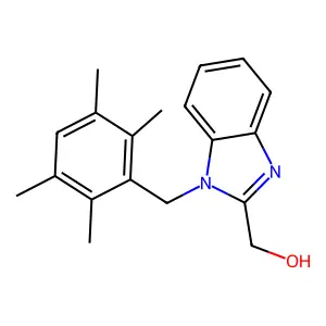 [1-[(2,3,5,6-tetramethylphenyl)methyl]benzimidazol-2-yl]methanol structure