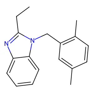1-[(2,5-dimethylphenyl)methyl]-2-ethylbenzimidazole structure