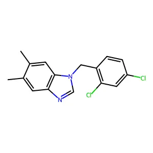 1-[(2,4-dichlorophenyl)methyl]-5,6-dimethyl-1H-1,3-benzodiazole structure