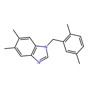 1-[(2,5-dimethylphenyl)methyl]-5,6-dimethylbenzimidazole structure
