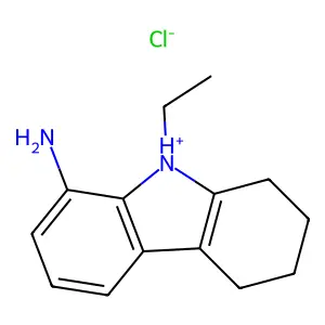 Carbazole, 5,6,7,8-tetrahydro-1-amino-9-ethyl-, hydrochloride structure