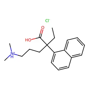 1-Naphthaleneacetic acid, alpha-(3-(dimethylamino)propyl)-alpha-ethyl-, hydrochloride structure