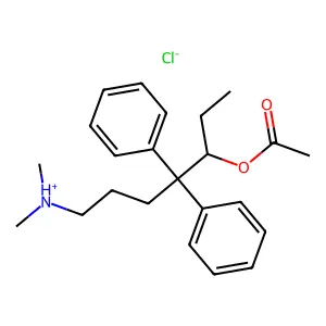 (5-acetyloxy-4,4-diphenylheptyl)-dimethylazanium chloride structure