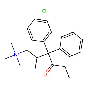 trimethyl-(2-methyl-4-oxo-3,3-diphenylhexyl)azanium chloride structure