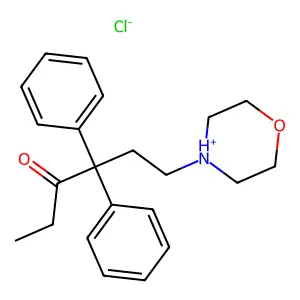 6-morpholin-4-ium-4-yl-4,4-diphenylhexan-3-one chloride structure