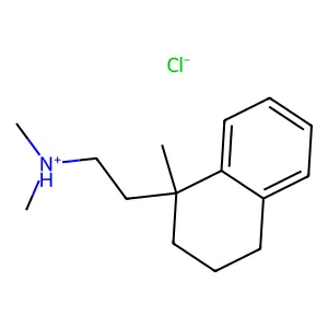 dimethyl-[2-(1-methyl-3,4-dihydro-2H-naphthalen-1-yl)ethyl]azanium chloride structure