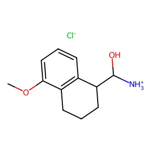 [hydroxy-(5-methoxy-1,2,3,4-tetrahydronaphthalen-1-yl)methyl]azanium chloride structure