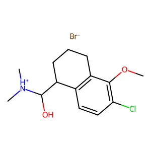 [(6-chloro-5-methoxy-1,2,3,4-tetrahydronaphthalen-1-yl)-hydroxymethyl]-dimethylazanium bromide structure