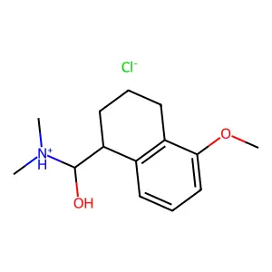 [hydroxy-(5-methoxy-1,2,3,4-tetrahydronaphthalen-1-yl)methyl]-dimethylazanium chloride structure