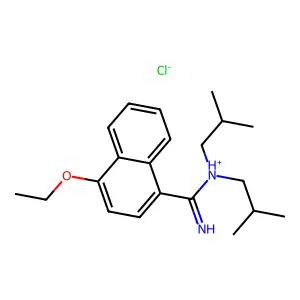 (4-ethoxynaphthalene-1-carboximidoyl)-bis(2-methylpropyl)azanium chloride structure