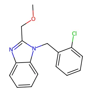 1-[(2-chlorophenyl)methyl]-2-(methoxymethyl)benzimidazole structure
