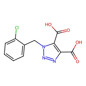 1-[(2-chlorophenyl)methyl]triazole-4,5-dicarboxylic acid structure