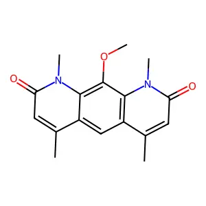 10-methoxy-1,4,6,9-tetramethylpyrido[3,2-g]quinoline-2,8-dione structure