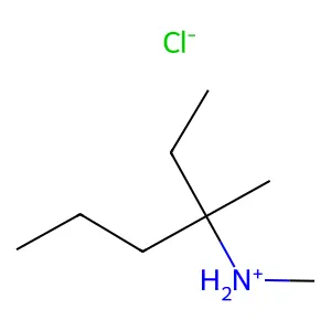 methyl(3-methylhexan-3-yl)azanium chloride structure