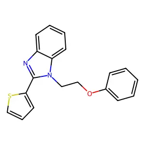 1-(2-phenoxyethyl)-2-thiophen-2-ylbenzimidazole structure
