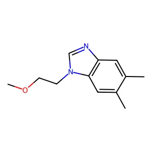 1-(2-methoxyethyl)-5,6-dimethylbenzimidazole structure