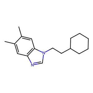 1-(2-cyclohexylethyl)-5,6-dimethylbenzimidazole structure