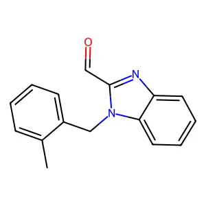 1-[(2-methylphenyl)methyl]benzimidazole-2-carbaldehyde structure