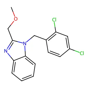 1-[(2,4-dichlorophenyl)methyl]-2-(methoxymethyl)benzimidazole structure