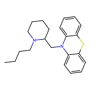 10-[(1-butylpiperidin-2-yl)methyl]phenothiazine structure