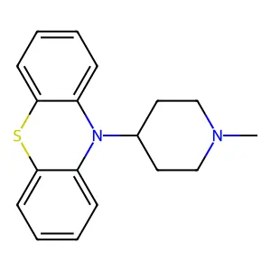 10-(1-methylpiperidin-4-yl)phenothiazine structure